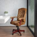 Flash Furniture 802-BRN-GG Swivel Office Swivel Chair w/ High Back - Suede Upholstery, Brown thumbnail 9