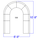 Flash Furniture ZB-803-530-SET-WH-GG 8 Piece Modular Reception Sofa Set - LeatherSoft Upholstery, White thumbnail 2