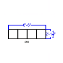 Flash Furniture ZB-803-540-SET-BK-GG 4 Piece Modular Reception Sofa Set - LeatherSoft Upholstery, Black thumbnail 2