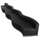 Flash Furniture ZB-803-550-SET-BK-GG 7 Piece Modular Reception Sofa Set - LeatherSoft Upholstery, Black thumbnail 3