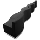 Flash Furniture ZB-803-550-SET-BK-GG 7 Piece Modular Reception Sofa Set - LeatherSoft Upholstery, Black thumbnail 4