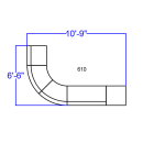 Flash Furniture ZB-803-610-SET-BK-GG 5 Piece Modular Reception Sofa Set - LeatherSoft Upholstery, Black thumbnail 2