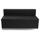 Flash Furniture ZB-803-610-SET-BK-GG 5 Piece Modular Reception Sofa Set - LeatherSoft Upholstery, Black thumbnail 5