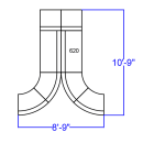 Flash Furniture ZB-803-620-SET-WH-GG 8 Piece Modular Reception Sofa Set - LeatherSoft Upholstery, White thumbnail 2