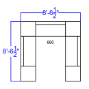 Flash Furniture ZB-803-660-SET-BK-GG 7 Piece Modular Reception Sofa Set - LeatherSoft Upholstery, Black thumbnail 2