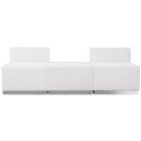 Flash Furniture ZB-803-670-SET-WH-GG 3 Piece Modular Reception Sofa Set - LeatherSoft Upholstery, White thumbnail 4