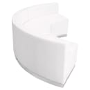 Flash Furniture ZB-803-740-SET-WH-GG 3 Piece Modular Sofa Set - White LeatherSoft Upholstery, Stainless Base thumbnail 3