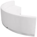 Flash Furniture ZB-803-740-SET-WH-GG 3 Piece Modular Sofa Set - White LeatherSoft Upholstery, Stainless Base thumbnail 4