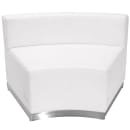 Flash Furniture ZB-803-740-SET-WH-GG 3 Piece Modular Sofa Set - White LeatherSoft Upholstery, Stainless Base thumbnail 6