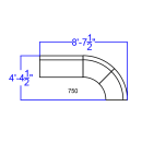 Flash Furniture ZB-803-750-SET-WH-GG 3 Piece Modular Reception Sofa Set - LeatherSoft Upholstery, White thumbnail 2