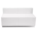 Flash Furniture ZB-803-750-SET-WH-GG 3 Piece Modular Reception Sofa Set - LeatherSoft Upholstery, White thumbnail 6