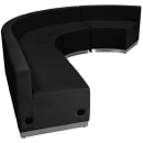 Flash Furniture ZB-803-760-SET-BK-GG 4 Piece Modular Reception Sofa Set - LeatherSoft Upholstery, Black thumbnail 3