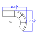 Flash Furniture ZB-803-760-SET-WH-GG 4 Piece Modular Reception Sofa Set - LeatherSoft Upholstery, White thumbnail 2