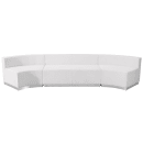 Flash Furniture ZB-803-770-SET-WH-GG 3 Piece Modular Reception Sofa Set - LeatherSoft Upholstery, White thumbnail 4
