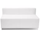 Flash Furniture ZB-803-770-SET-WH-GG 3 Piece Modular Reception Sofa Set - LeatherSoft Upholstery, White thumbnail 6
