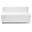 Flash Furniture ZB-803-780-SET-WH-GG 3 Piece Modular Reception Sofa Set - LeatherSoft Upholstery, White thumbnail 6