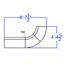 Flash Furniture ZB-803-790-SET-WH-GG 3 Piece Modular Reception Sofa Set - LeatherSoft Upholstery, White thumbnail 2