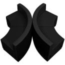 Flash Furniture ZB-803-840-SET-BK-GG 4 Piece Modular Reception Sofa Set - LeatherSoft Upholstery, Black thumbnail 3