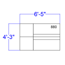 Flash Furniture ZB-803-880-SET-BK-GG 4 Piece Modular Reception Sofa Set - LeatherSoft Upholstery, Black thumbnail 2