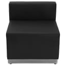 Flash Furniture ZB-803-CHAIR-BK-GG Modular Reception Chair w/ Black LeatherSoft Upholstery & Stainless Base thumbnail 2