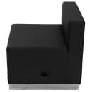 Flash Furniture ZB-803-CHAIR-BK-GG Modular Reception Chair w/ Black LeatherSoft Upholstery & Stainless Base thumbnail 3