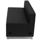 Flash Furniture ZB-803-LS-BK-GG Modular Loveseat w/ Black LeatherSoft Upholstery, Brushed Stainless Base thumbnail 2
