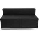 Flash Furniture ZB-803-LS-BK-GG Modular Loveseat w/ Black LeatherSoft Upholstery, Brushed Stainless Base thumbnail 3