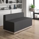 Flash Furniture ZB-803-LS-BK-GG Modular Loveseat w/ Black LeatherSoft Upholstery, Brushed Stainless Base thumbnail 4