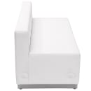 Flash Furniture ZB-803-LS-WH-GG Modular Loveseat w/ White LeatherSoft Upholstery, Brushed Stainless Base thumbnail 2