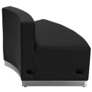 Flash Furniture ZB-803-OUTSEAT-BK-GG Modular Convex Chair - Black LeatherSoft Upholstery, Stainless Steel Base thumbnail 2