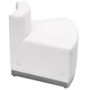 Flash Furniture ZB-803-OUTSEAT-WH-GG Modular Convex Chair - White LeatherSoft Upholstery, Stainless Steel Base thumbnail 2