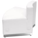 Flash Furniture ZB-803-OUTSEAT-WH-GG Modular Convex Chair - White LeatherSoft Upholstery, Stainless Steel Base thumbnail 3