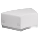 Flash Furniture ZB-803-SEAT-WH-GG Modular Convex Backless Chair - White LeatherSoft Upholstery, Stainless Steel Base thumbnail 2