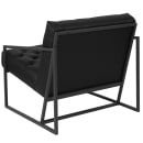 Flash Furniture ZB-8522-BK-GG Lounge Chair - Black LeatherSoft Upholstery, Gray Metal Frame thumbnail 3