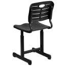 Flash Furniture YU-YCX-09010-GG Student Chair w/ Slatted Back - Black Plastic Seat, Black Steel Frame thumbnail 4