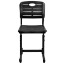 Flash Furniture YU-YCX-09010-GG Student Chair w/ Slatted Back - Black Plastic Seat, Black Steel Frame thumbnail 5