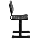 Flash Furniture YU-YCX-09010-GG Student Chair w/ Slatted Back - Black Plastic Seat, Black Steel Frame thumbnail 6