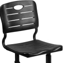 Flash Furniture YU-YCX-09010-GG Student Chair w/ Slatted Back - Black Plastic Seat, Black Steel Frame thumbnail 7
