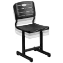 Flash Furniture YU-YCX-09010-GG Student Chair w/ Slatted Back - Black Plastic Seat, Black Steel Frame thumbnail 8