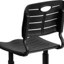 Flash Furniture YU-YCX-09010-GG Student Chair w/ Slatted Back - Black Plastic Seat, Black Steel Frame thumbnail 9