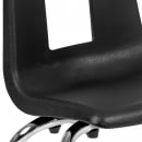 Flash Furniture ADV-SSC-12BLK Stacking Student School Chair w/ Black Plastic Seat & Steel Frame - 15"W x 14 1/2"D x 22"H thumbnail 2