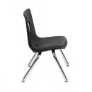 Flash Furniture ADV-SSC-12BLK Stacking Student School Chair w/ Black Plastic Seat & Steel Frame - 15"W x 14 1/2"D x 22"H thumbnail 5