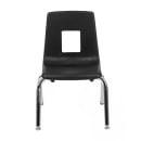 Flash Furniture ADV-SSC-12BLK Stacking Student School Chair w/ Black Plastic Seat & Steel Frame - 15"W x 14 1/2"D x 22"H thumbnail 6