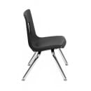 Flash Furniture ADV-SSC-14BLK Stacking Student School Chair w/ Black Plastic Seat & Steel Frame - 16"W x 15 1/2"D x 23 3/4"H thumbnail 5