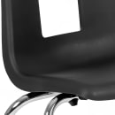 Flash Furniture ADV-SSC-16BLK Stacking Student School Chair w/ Black Plastic Seat & Steel Frame - 20"W x 18 1/4"D x 28 3/4"H thumbnail 2