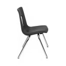 Flash Furniture ADV-SSC-16BLK Stacking Student School Chair w/ Black Plastic Seat & Steel Frame - 20"W x 18 1/4"D x 28 3/4"H thumbnail 5