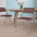 Flash Furniture AW-MC309AF-BRN-GG Folding Chair w/ Brown Patterned Fabric Back & Seat - Steel Frame, Beige thumbnail 11