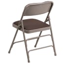Flash Furniture AW-MC309AF-BRN-GG Folding Chair w/ Brown Patterned Fabric Back & Seat - Steel Frame, Beige thumbnail 4