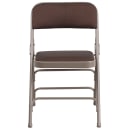 Flash Furniture AW-MC309AF-BRN-GG Folding Chair w/ Brown Patterned Fabric Back & Seat - Steel Frame, Beige thumbnail 5