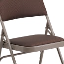 Flash Furniture AW-MC309AF-BRN-GG Folding Chair w/ Brown Patterned Fabric Back & Seat - Steel Frame, Beige thumbnail 7